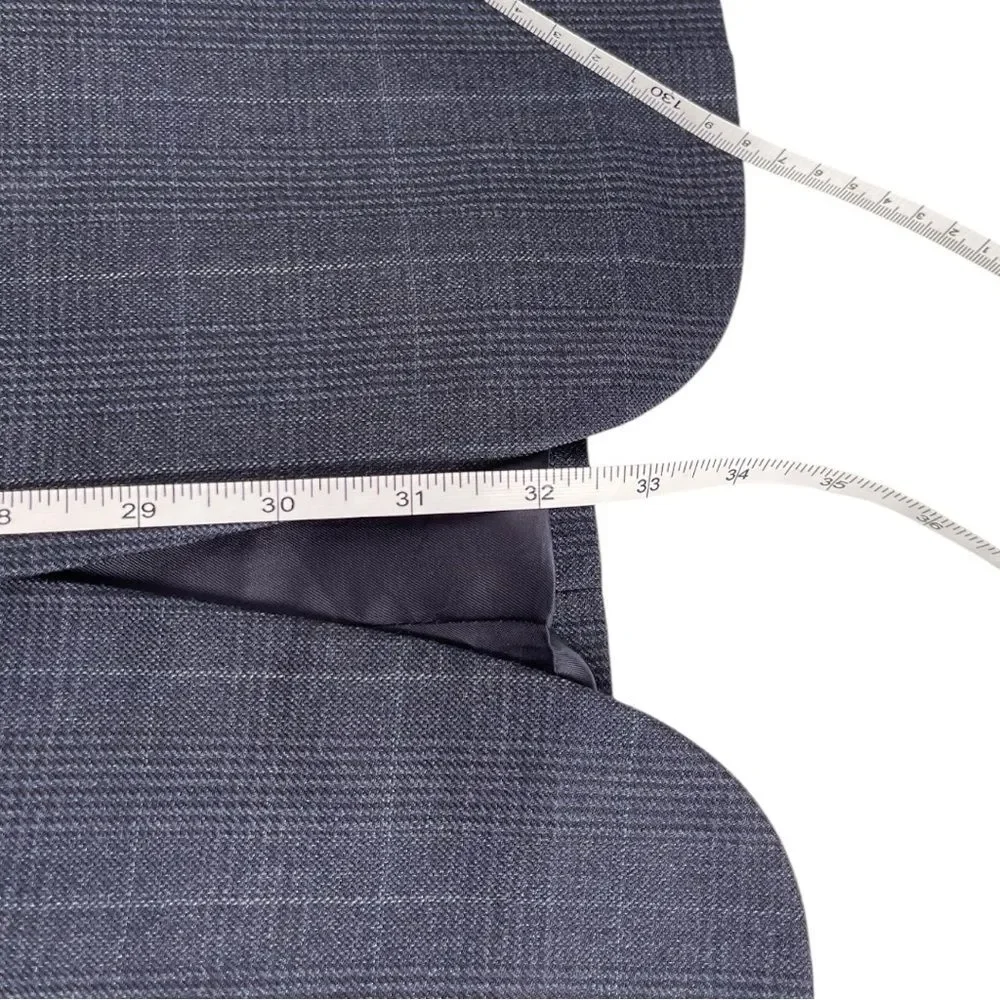 Brooks Brothers Madison 1818 blue windowpane wool men’s sportcoat blazer 41L